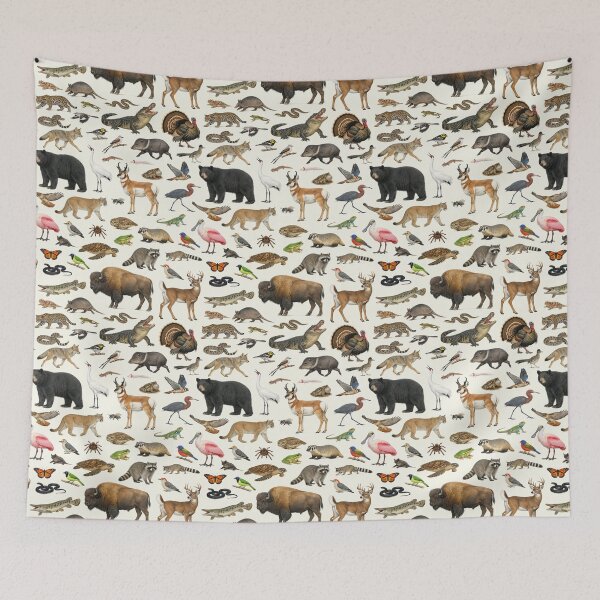 Item preview, Animals of Texas Retro Style Identification Chart designed and sold by kakarikihill.