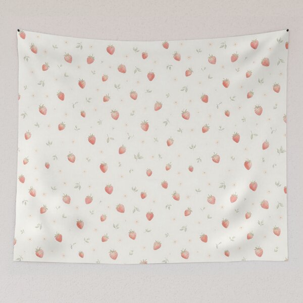 Item preview, Tiny Pastel Strawberry Pattern designed and sold by pola-pola.