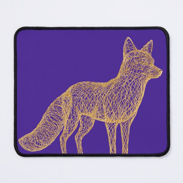 Item preview, Geometric Gold Wireframe Fox Minimalist Geometric Art designed and sold by canvahub.