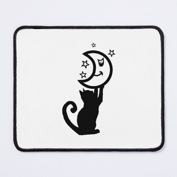 Item preview, Cat Holding Crescent Moon and Stars Line Art designed and sold by Graphroad.