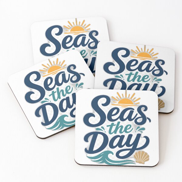 Item preview, Seas the Day Beach Quote designed and sold by SVARCreations.