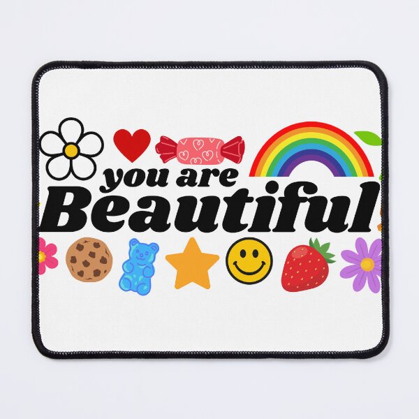 Item preview, You Are Beautiful Retro Affirmation Kidcore Art designed and sold by Niji Hibana.