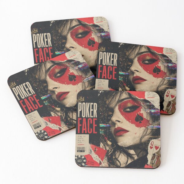Item preview, POKER FACE — Stylized Collage Poster (Bold Color & Glitch Texture) designed and sold by Jandedan.