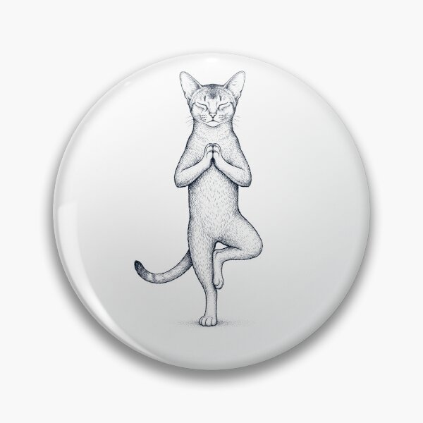 Item preview, Vintage Abyssinian Cat Yoga Tree Pose Kitten Lover designed and sold by TerryConnells.