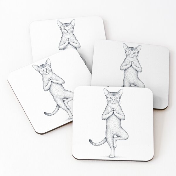 Item preview, Vintage Abyssinian Cat Yoga Tree Pose Kitten Lover designed and sold by TerryConnells.