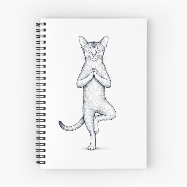 Item preview, Vintage Abyssinian Cat Yoga Tree Pose Kitten Lover designed and sold by TerryConnells.