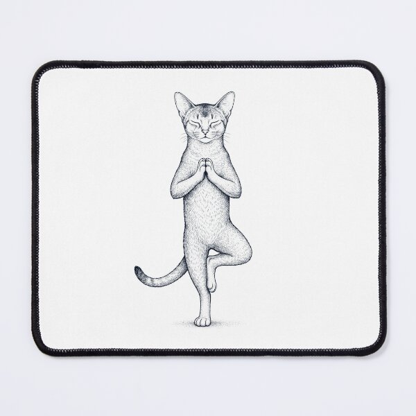 Item preview, Vintage Abyssinian Cat Yoga Tree Pose Kitten Lover designed and sold by TerryConnells.