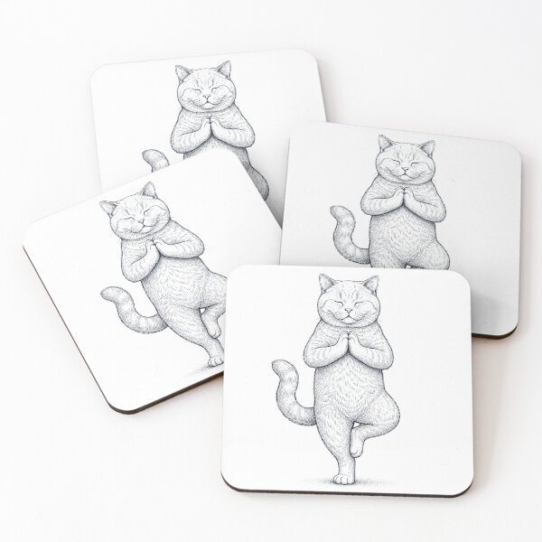 Item preview, Vintage British Shorthair Cat Yoga Tree Pose Kitten Lover designed and sold by TerryConnells.