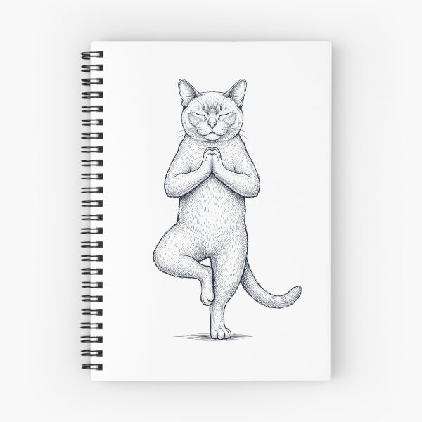 Item preview, Vintage Burmese Cat Yoga Tree Pose Kitten Lover designed and sold by TerryConnells.