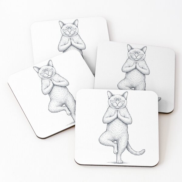 Item preview, Vintage Burmese Cat Yoga Tree Pose Kitten Lover designed and sold by TerryConnells.