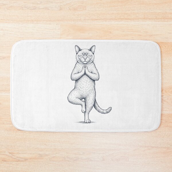 Item preview, Vintage Burmese Cat Yoga Tree Pose Kitten Lover designed and sold by TerryConnells.