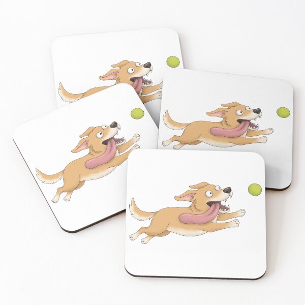 Item preview, Funny Dog Chasing Tennis Ball designed and sold by Szkicerka.