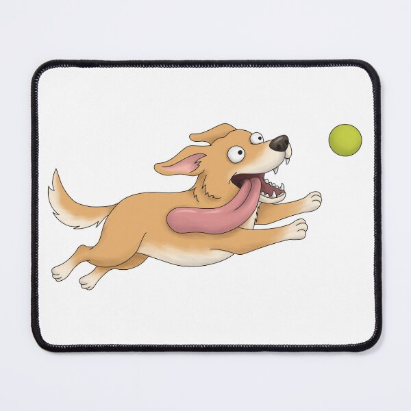Item preview, Funny Dog Chasing Tennis Ball designed and sold by Szkicerka.