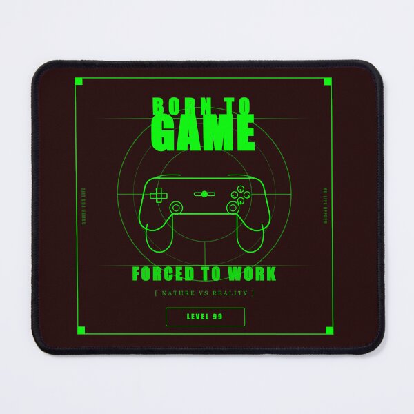 Item preview, Born To Game Forced To Work Funny Gamer Controller Neon designed and sold by Mega-Shopping.