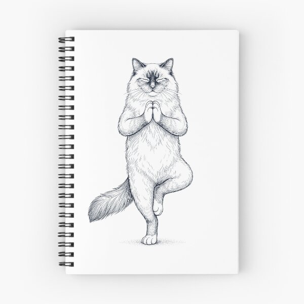 Item preview, Vintage Birman Cat Yoga Tree Pose Kitten Lover designed and sold by TerryConnells.