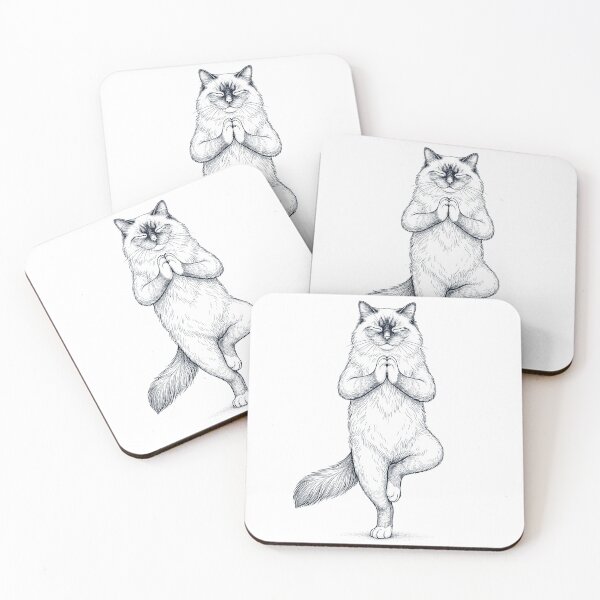 Item preview, Vintage Birman Cat Yoga Tree Pose Kitten Lover designed and sold by TerryConnells.
