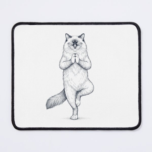 Item preview, Vintage Birman Cat Yoga Tree Pose Kitten Lover designed and sold by TerryConnells.