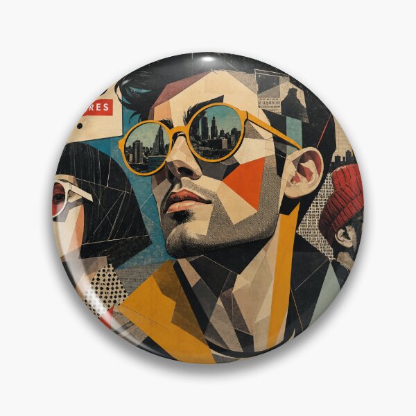 Item preview, BOLD MINDS — Pop‑Cubist Collage Poster (Retro‑Futurist Hipsters) designed and sold by Jandedan.