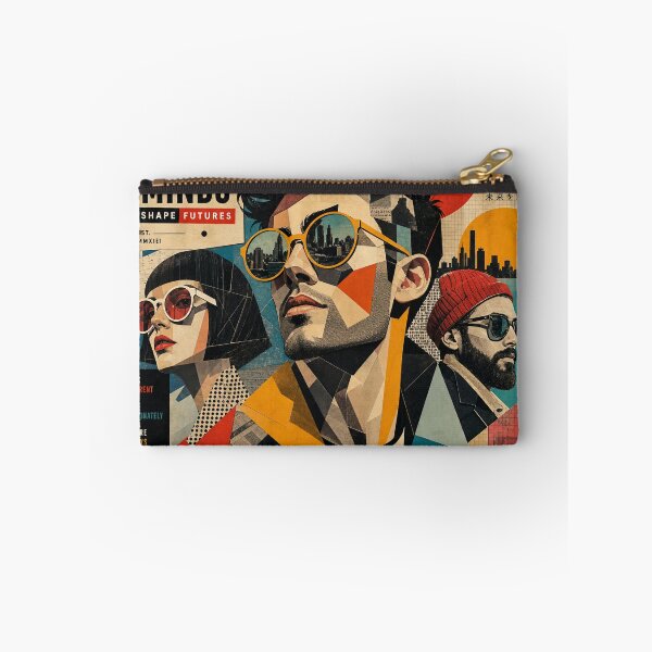 Item preview, BOLD MINDS — Pop‑Cubist Collage Poster (Retro‑Futurist Hipsters) designed and sold by Jandedan.