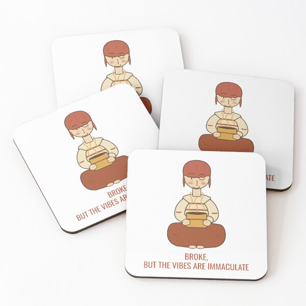 Item preview, Broke But Vibes Are Immaculate designed and sold by The Quiet Thicket.