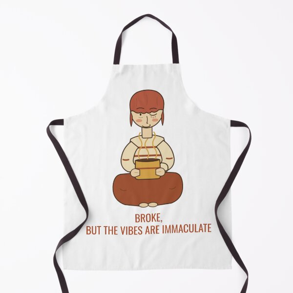 Item preview, Broke But Vibes Are Immaculate designed and sold by The Quiet Thicket.
