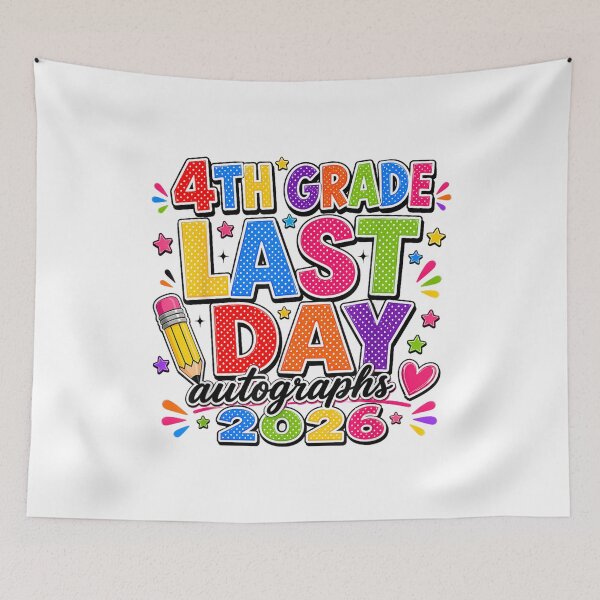 Item preview, Last Day Of School Autographs 4th Grade Graduation Design   designed and sold by kiralynstration.