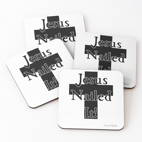 Item preview, Jesus Nailed It!  (Black text/Black Cross) designed and sold by GraceMadeArt.