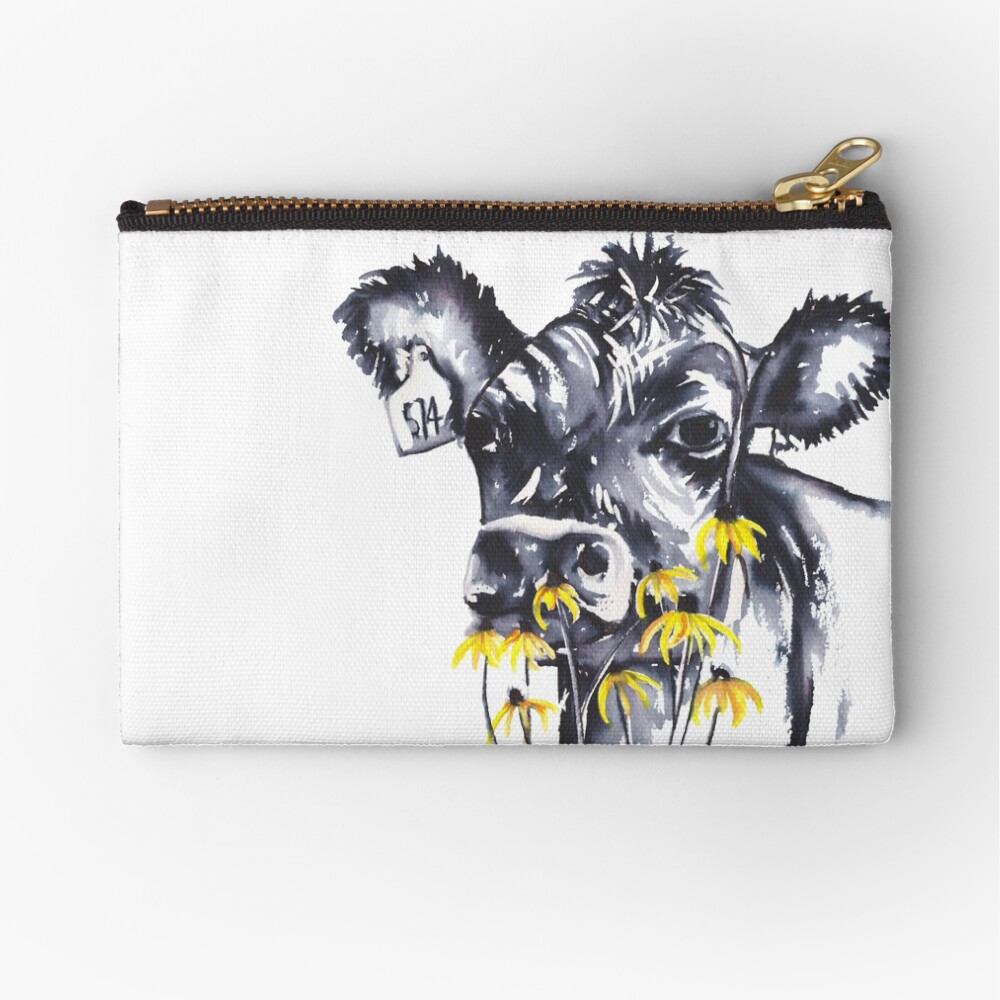 No worries - cow painting Zipper Pouch