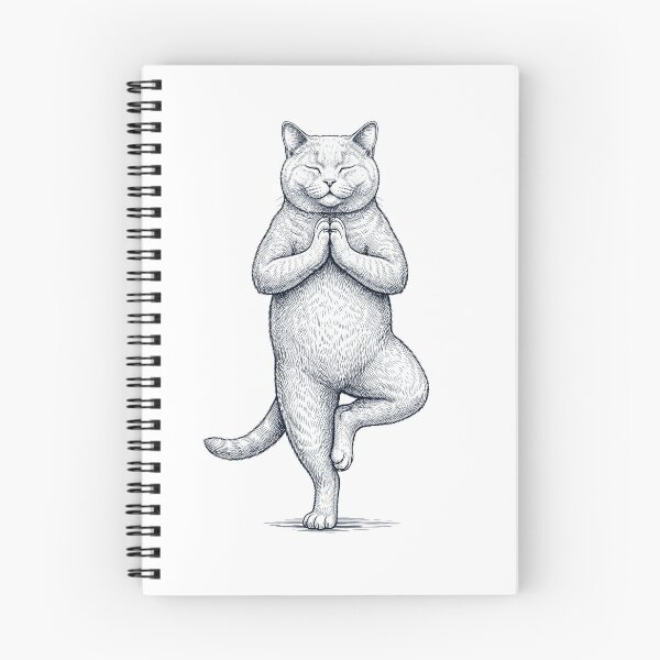 Item preview, Vintage Chartreux Cat Yoga Tree Pose Kitten Lover designed and sold by TerryConnells.