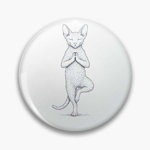 Item preview, Vintage Cornish Rex Cat Yoga Tree Pose Kitten Lover designed and sold by TerryConnells.