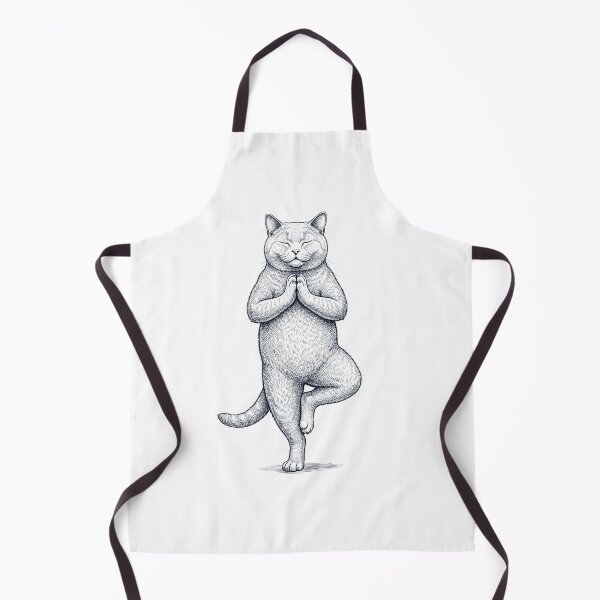 Item preview, Vintage Chartreux Cat Yoga Tree Pose Kitten Lover designed and sold by TerryConnells.