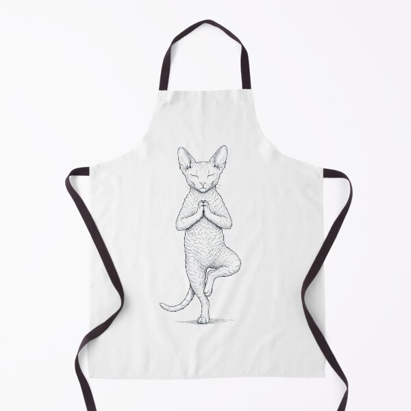 Item preview, Vintage Cornish Rex Cat Yoga Tree Pose Kitten Lover designed and sold by TerryConnells.