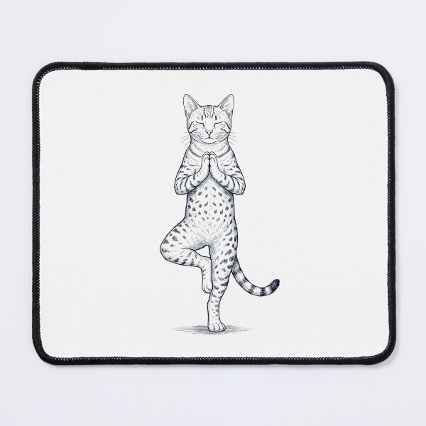Item preview, Vintage Egyptian Mau Cat Yoga Tree Pose Kitten Lover designed and sold by TerryConnells.