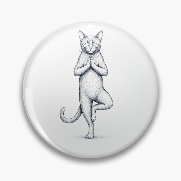 Item preview, Vintage Havana Brown Cat Yoga Tree Pose Kitten Lover designed and sold by TerryConnells.