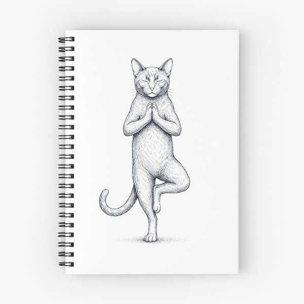 Item preview, Vintage Havana Brown Cat Yoga Tree Pose Kitten Lover designed and sold by TerryConnells.
