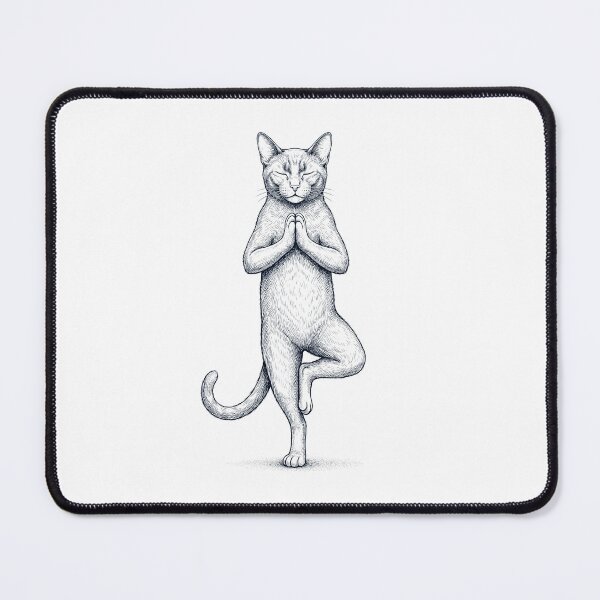 Item preview, Vintage Havana Brown Cat Yoga Tree Pose Kitten Lover designed and sold by TerryConnells.