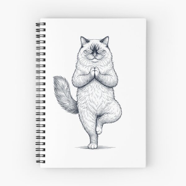 Item preview, Vintage Himalayan Cat Yoga Tree Pose Kitten Lover designed and sold by TerryConnells.
