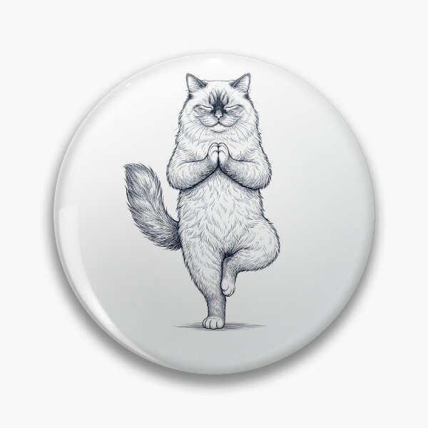 Item preview, Vintage Himalayan Cat Yoga Tree Pose Kitten Lover designed and sold by TerryConnells.