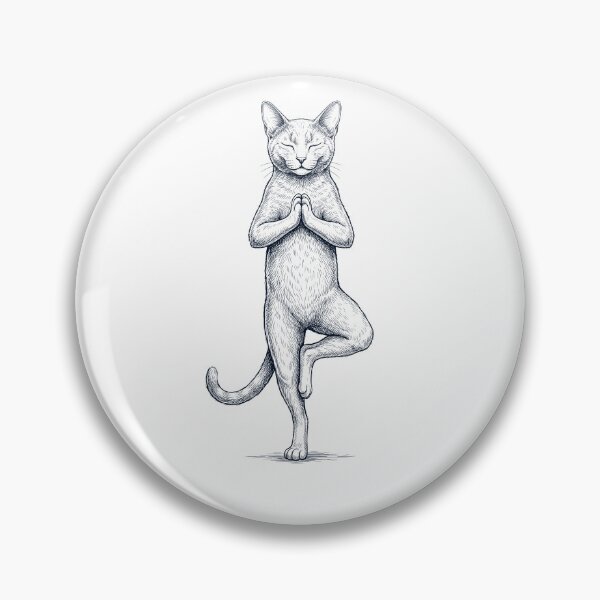 Item preview, Vintage Korat Cat Yoga Tree Pose Kitten Lover designed and sold by TerryConnells.