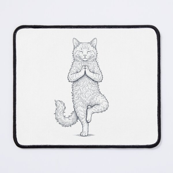 Item preview, Vintage LaPerm Cat Yoga Tree Pose Kitten Lover designed and sold by TerryConnells.