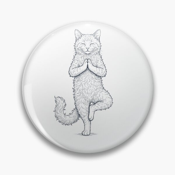 Item preview, Vintage LaPerm Cat Yoga Tree Pose Kitten Lover designed and sold by TerryConnells.
