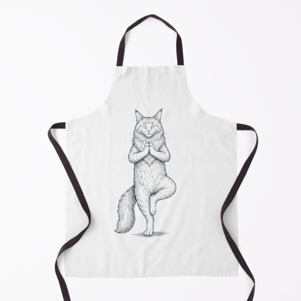 Item preview, Vintage Maine Coon Cat Yoga Tree Pose Kitten Lover designed and sold by TerryConnells.