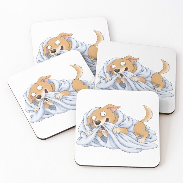 Item preview, Funny Dog Tangled In Blanket designed and sold by Szkicerka.