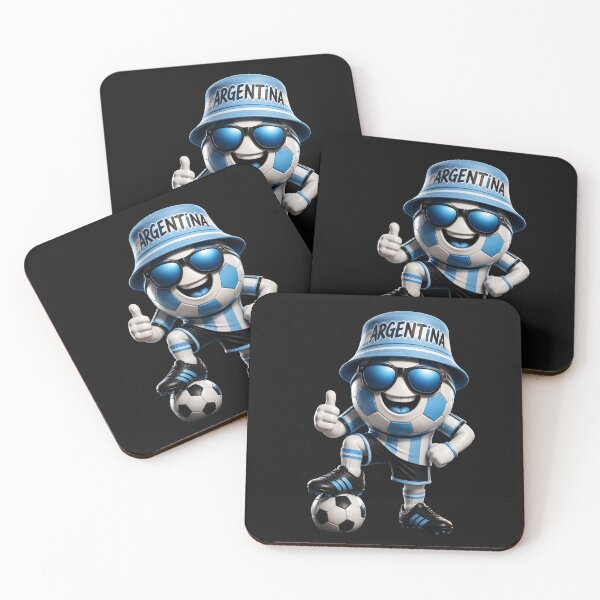 Item preview, Argentina Soccer Mascot Funny Football Cartoon Graphic designed and sold by ArtSpark Studio.