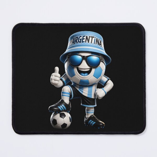 Item preview, Argentina Soccer Mascot Funny Football Cartoon Graphic designed and sold by ArtSpark Studio.