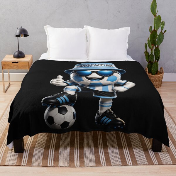Item preview, Argentina Soccer Mascot Funny Football Cartoon Graphic designed and sold by ArtSpark Studio.