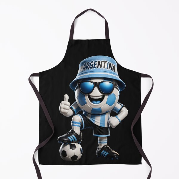 Item preview, Argentina Soccer Mascot Funny Football Cartoon Graphic designed and sold by ArtSpark Studio.