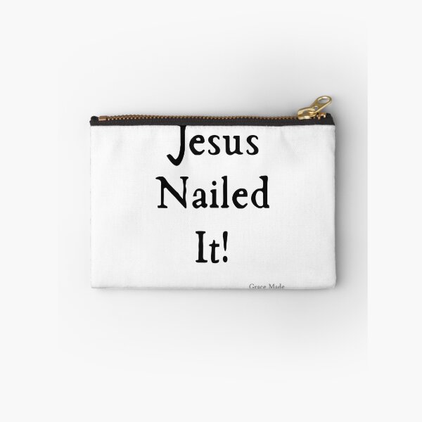 Item preview, Jesus Nailed It!  (Black text/White Cross) designed and sold by GraceMadeArt.