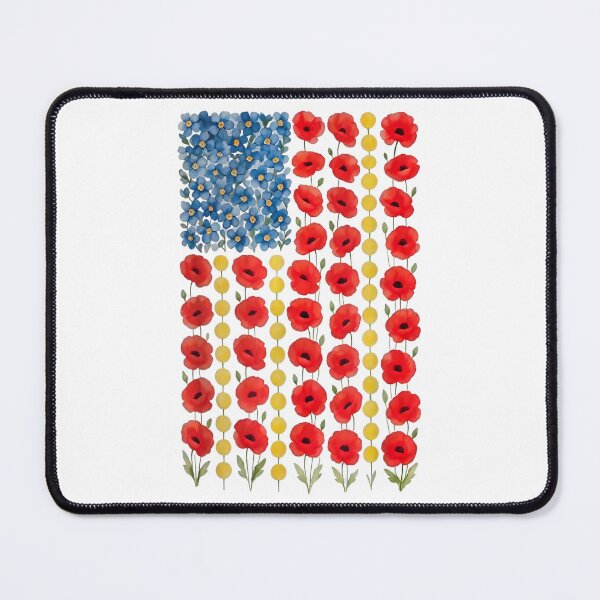 Item preview, Red Poppy Flower American Flag Patriotic Memorial Day Design designed and sold by kiralynstration.