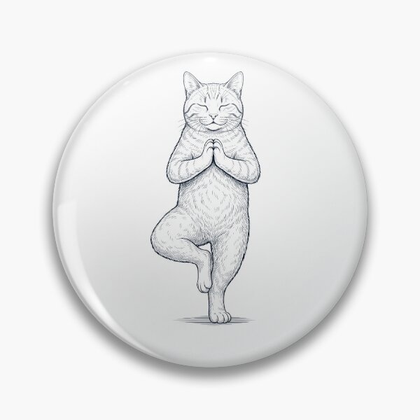 Item preview, Vintage Manx Cat Yoga Tree Pose Kitten Lover designed and sold by TerryConnells.